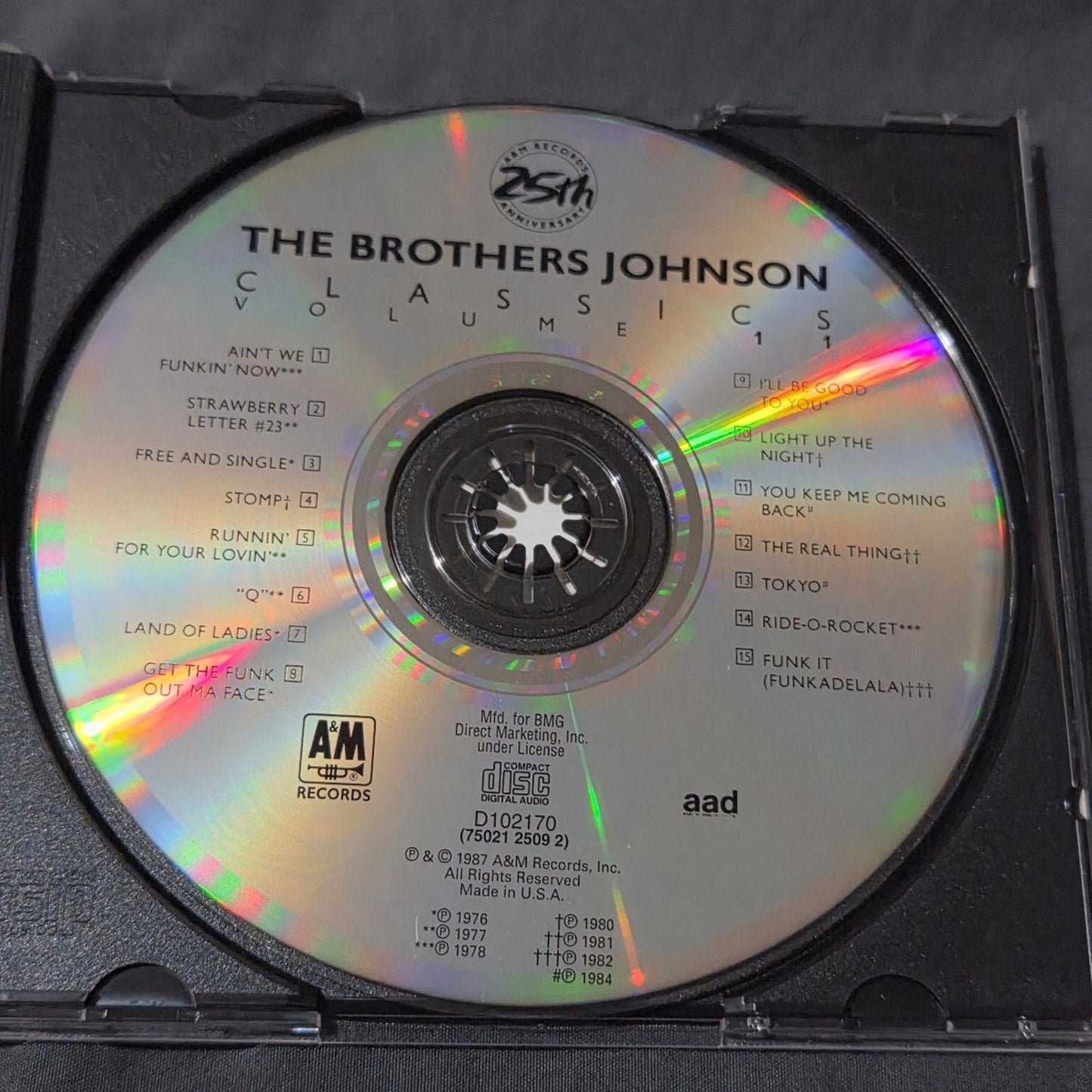 Vtg 1987 The Brothers Johnson CLASSICS VOLUME 11 CD