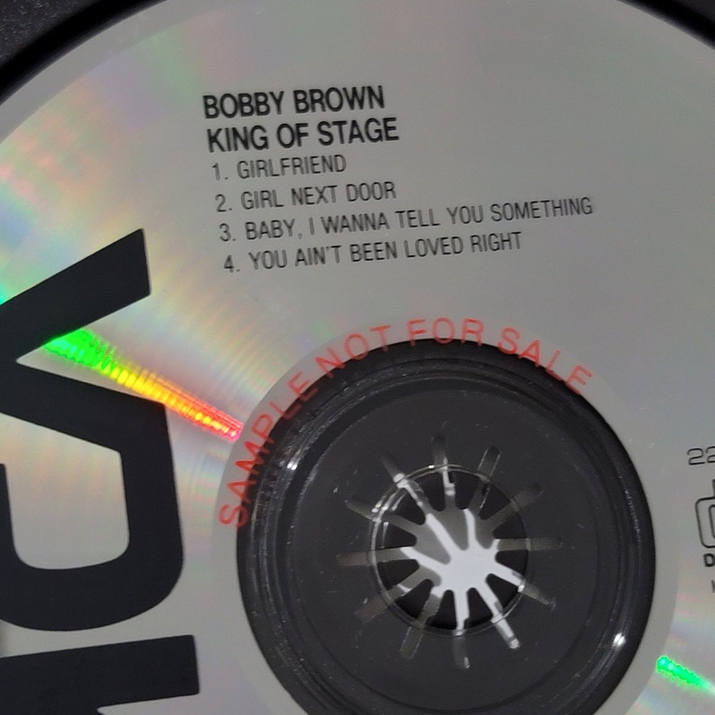Vtg 1986 Bobby Brown KING OF STAGE Japan Sample CD