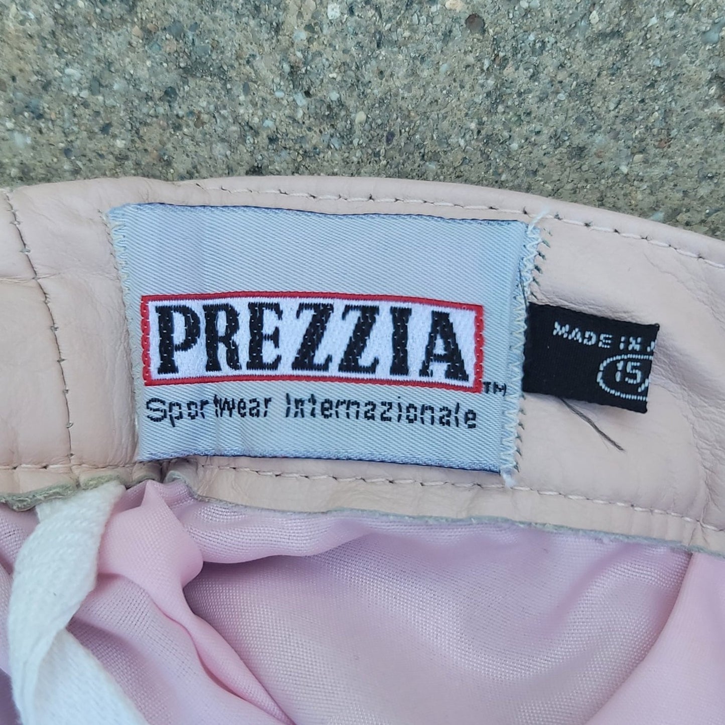 Vtg Prezzia Leather Skirt