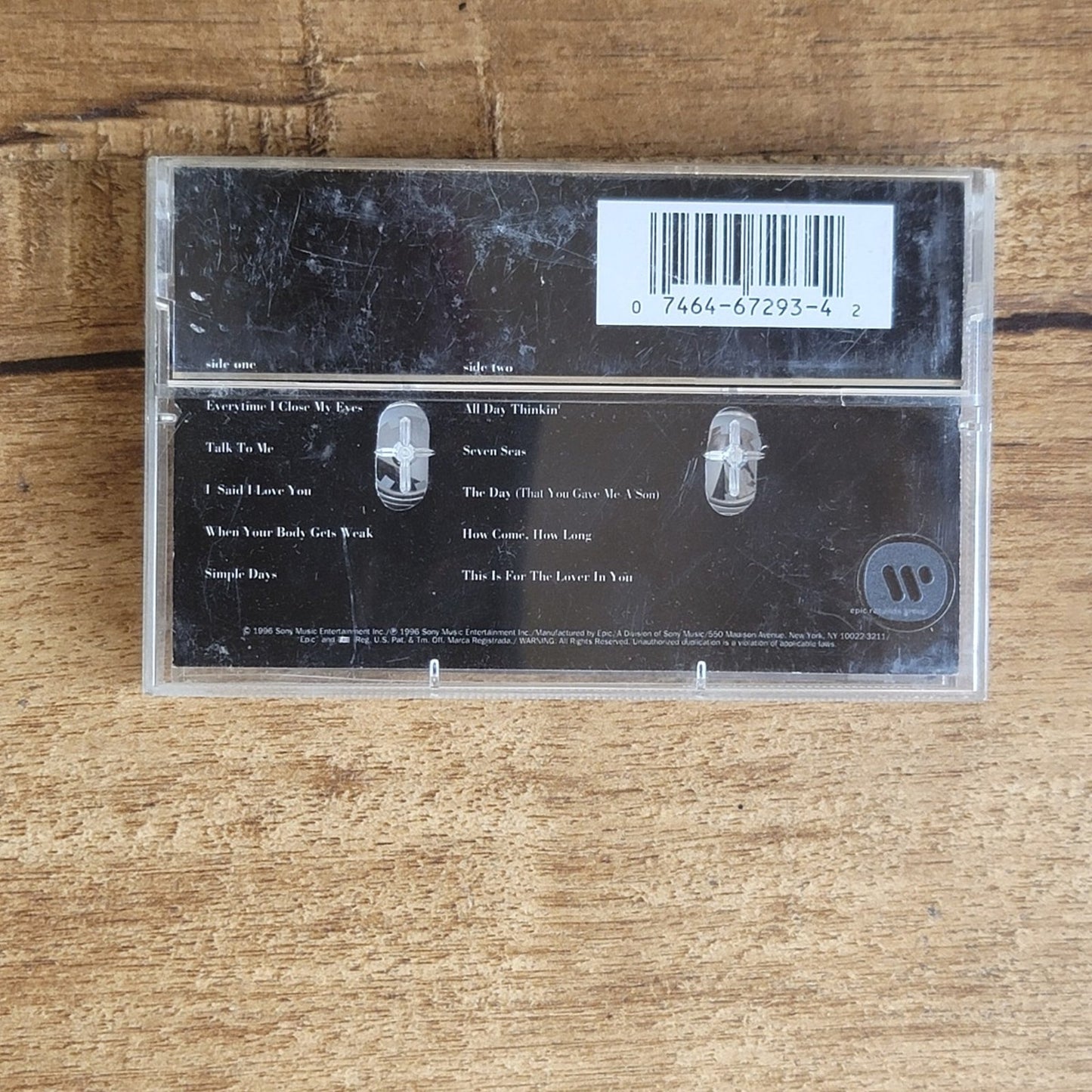 Vtg 1996 Babyface THE DAY Cassette Tape