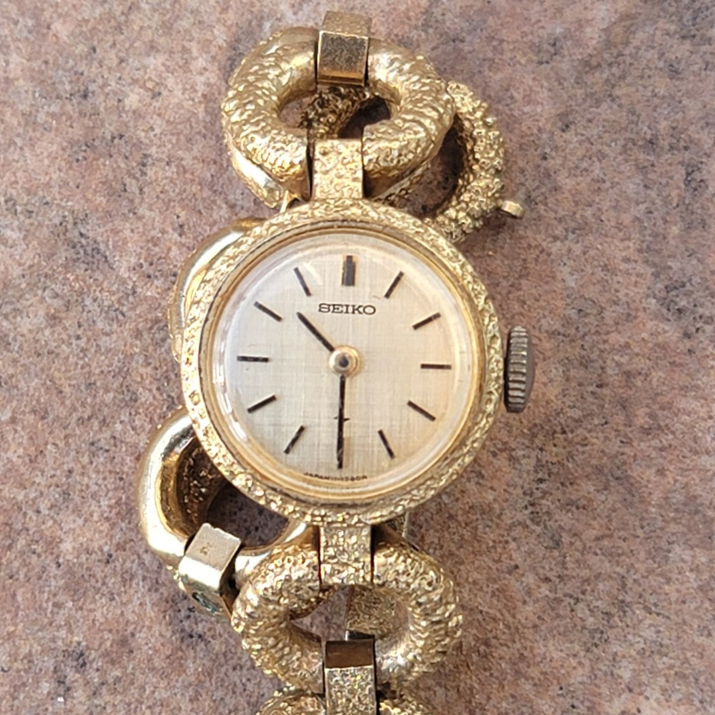 Vtg Seiko Gold Tone Automatic Wind-up Watch
