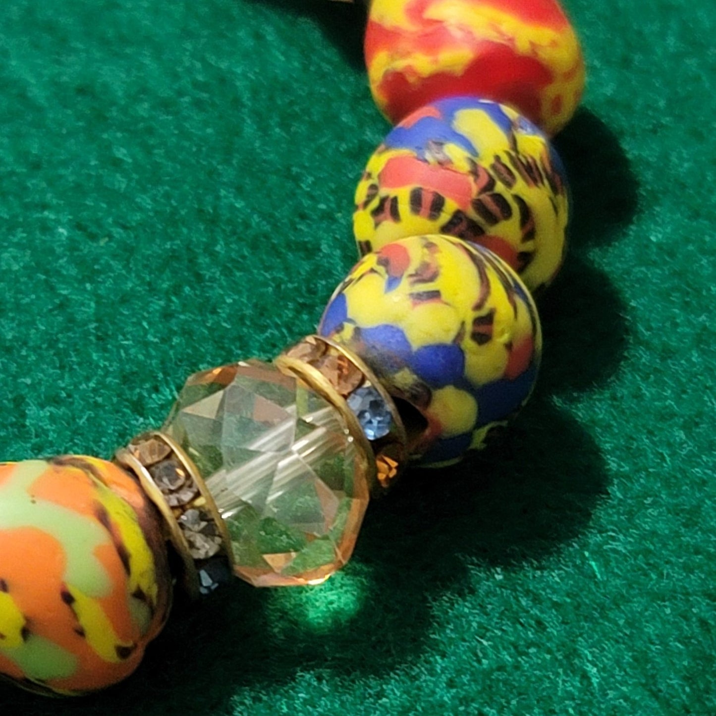 West African Ghanaian Handmade Custom Beaded Colorful Bracelet