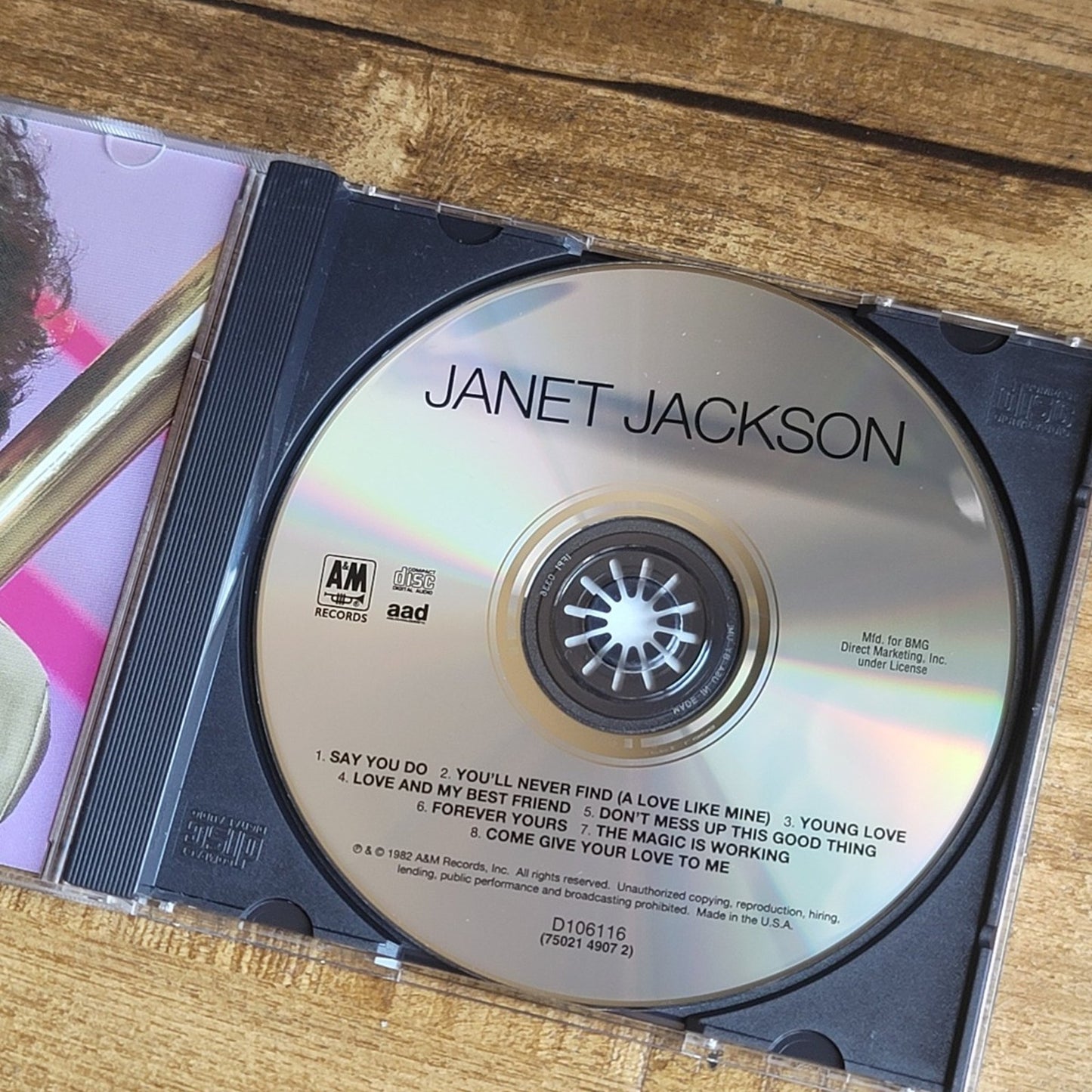 Vtg 1982 Janet Jackson SELF TITLED CD