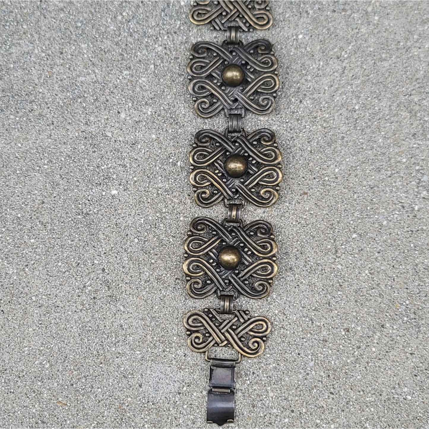 Vtg 1970s Navajo Native Ornate Bracelet