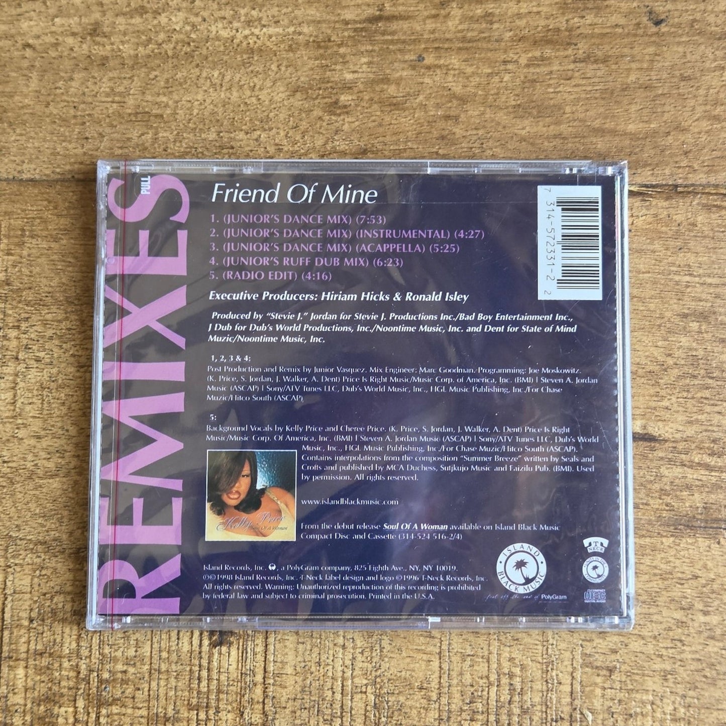Vtg 1998 Kelly Price Friend of Mine Remixes Maxi Single CD