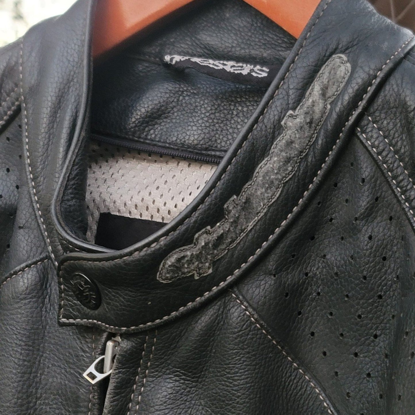 Vtg Alpinestars Padded Protective Motorcycle Leather Jacket