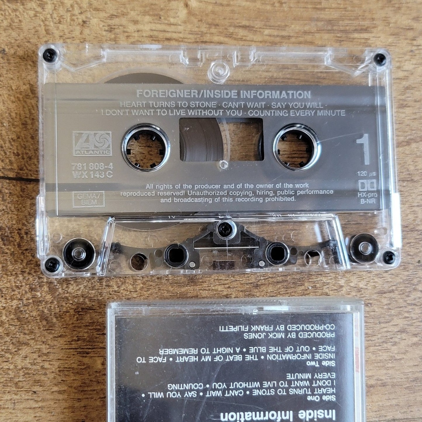 Vtg 1987 Foreigner INSIDE INFORMATION Cassette Tape