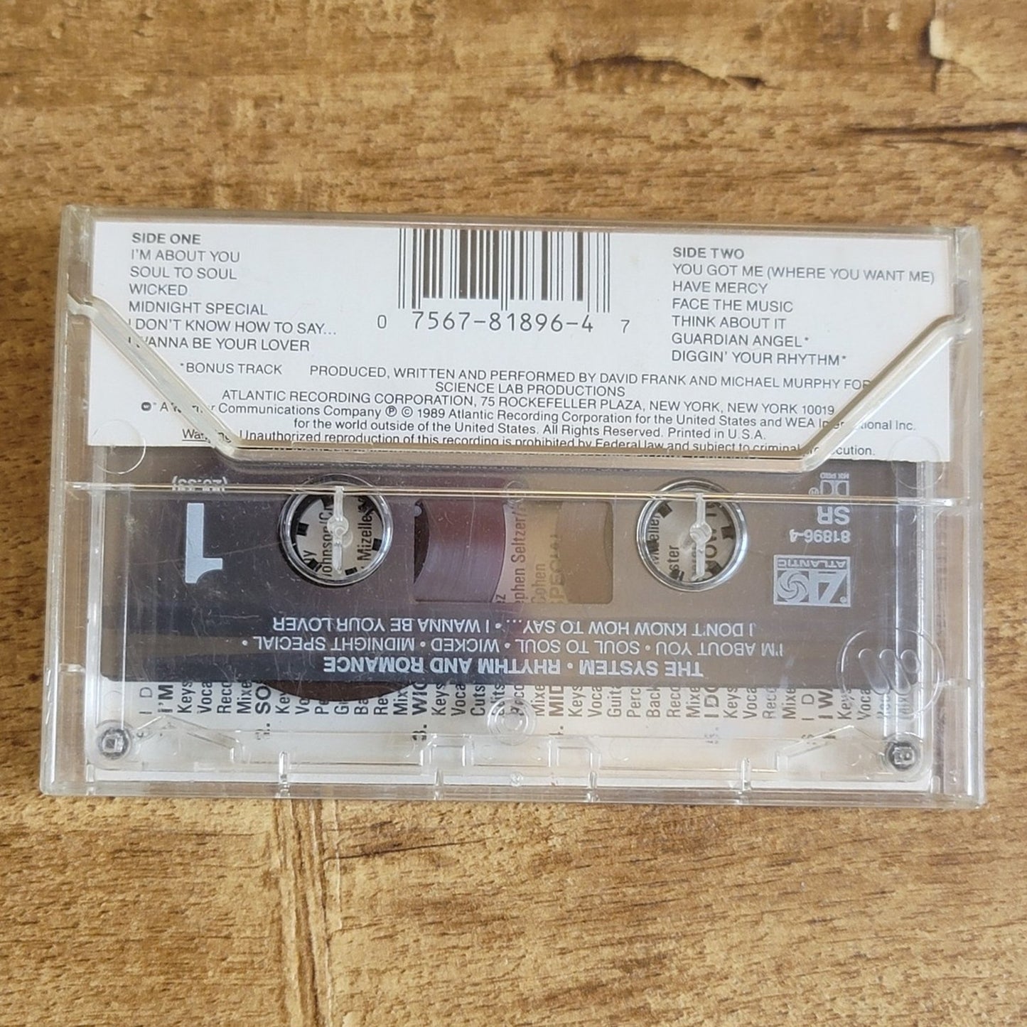 Vtg 1989 The System RHYTHM AND ROMANCE Cassette Tape