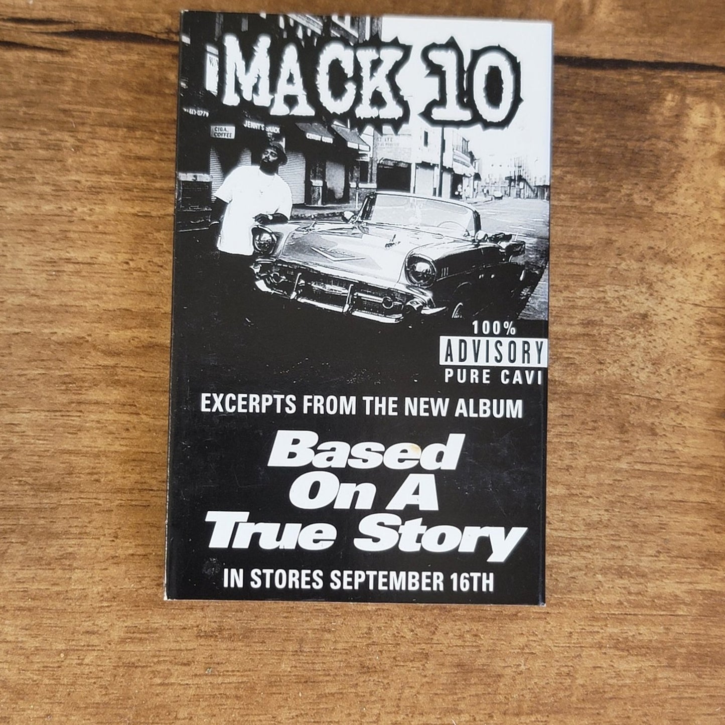 Vtg 1997 Mack 10 BASED ON A TRUE STORY Excerpts Promo Cassette Tape RAP HIP HOP