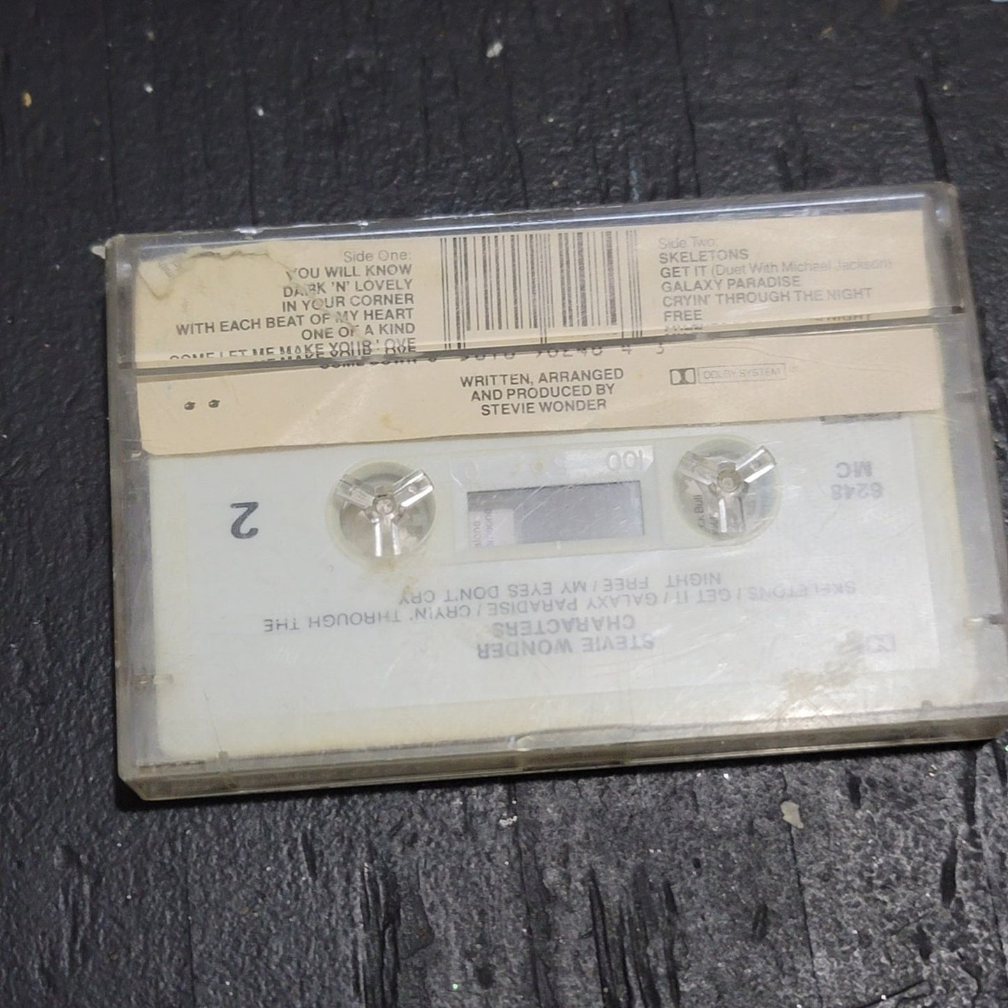 Vtg 1987 Stevie Wonder CHARACTERS Cassette Tape
