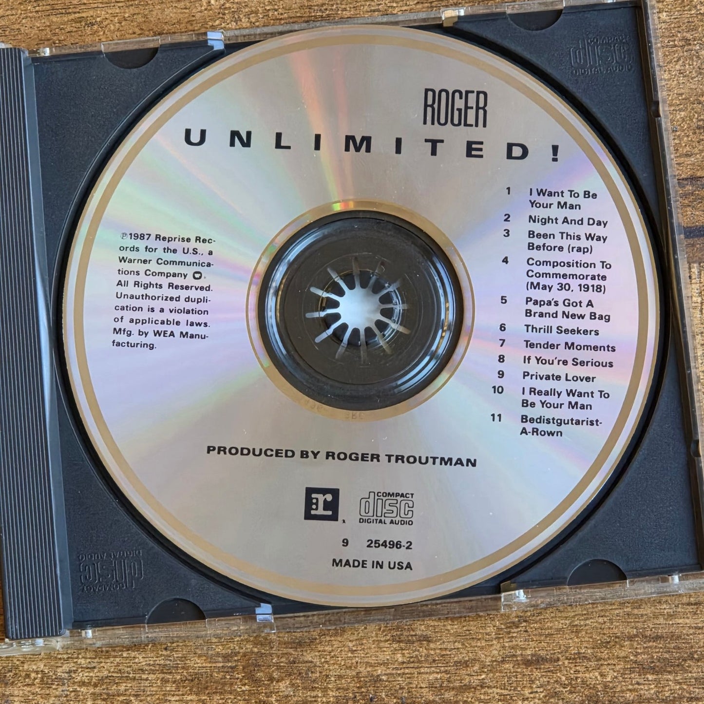 Vtg 1987 Roger UNLIMITED! CD