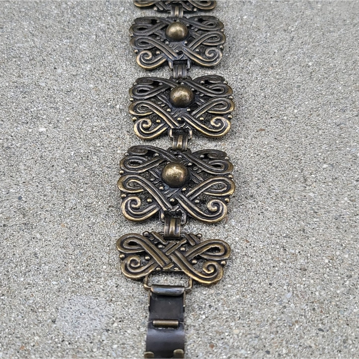 Vtg 1970s Navajo Native Ornate Bracelet