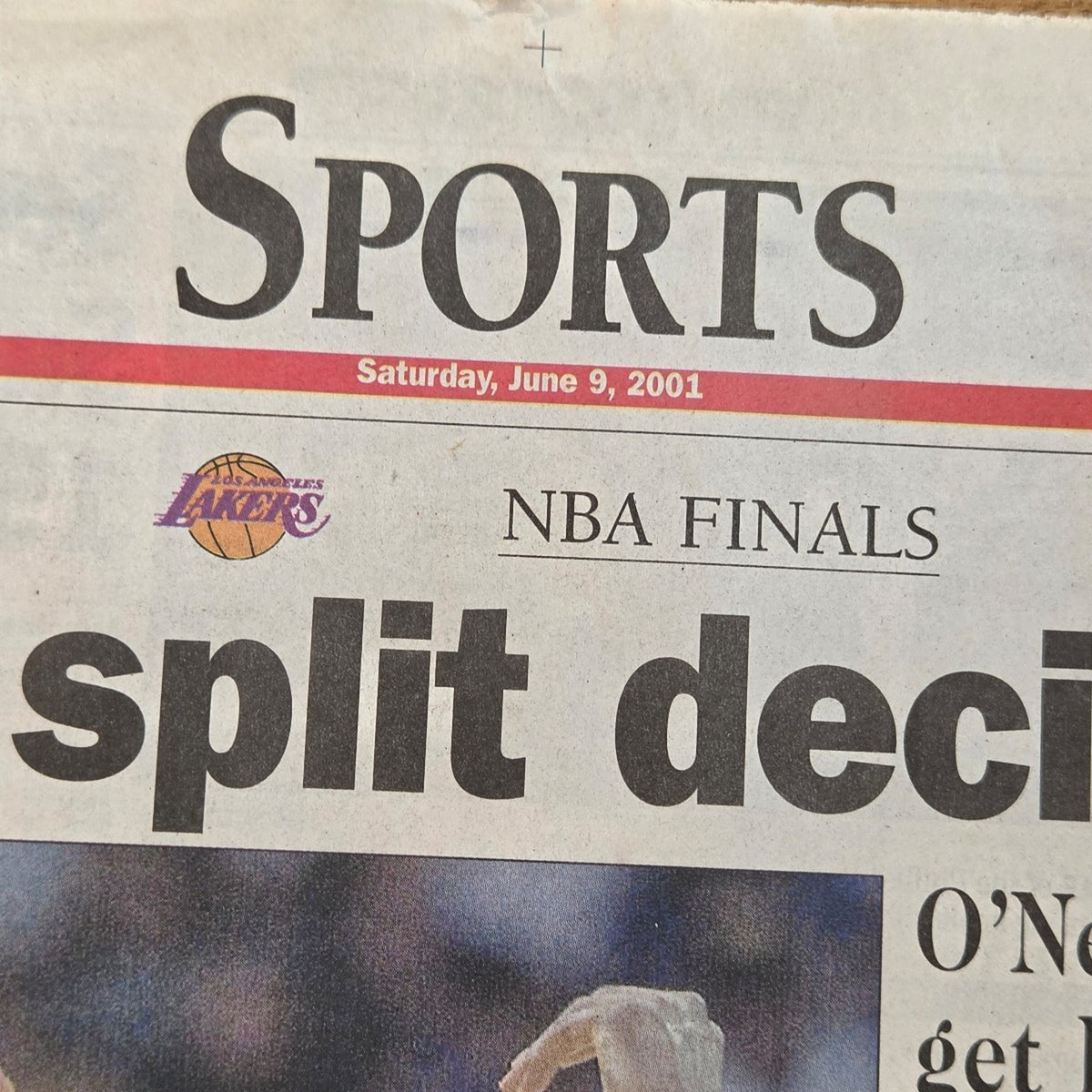 Vtg 2001 Los Angeles Lakers San Gabriel Valley Newspaper