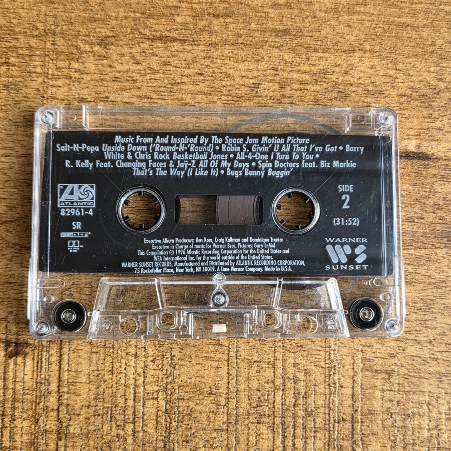 Vtg 1996 Space Jam Soundtrack Cassette Tape Michael Jordan Bugs Bunny