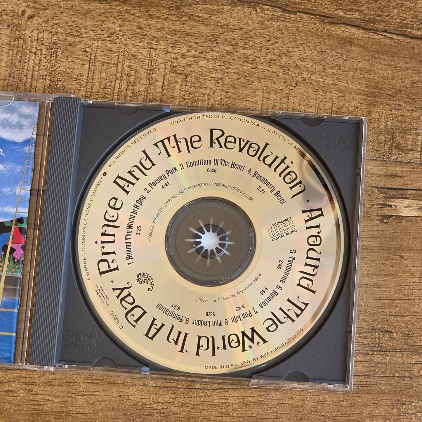 Vtg 1985 PRINCE AND THE REVOLUTION AROUND THE WORLD IN A DAY CD OG PRESS
