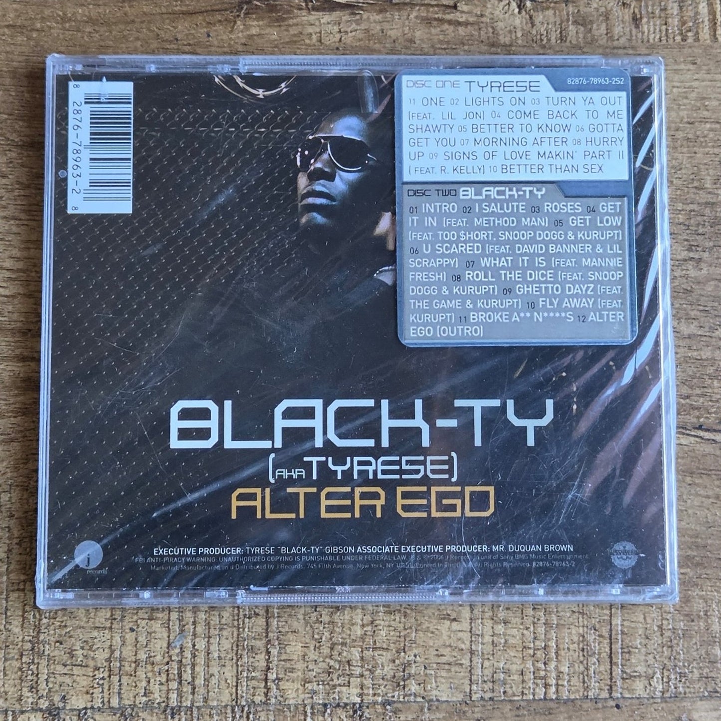Vtg 2006 Tyrese (Black-Ty) Alter Ego Double CD w/Hype Sticker