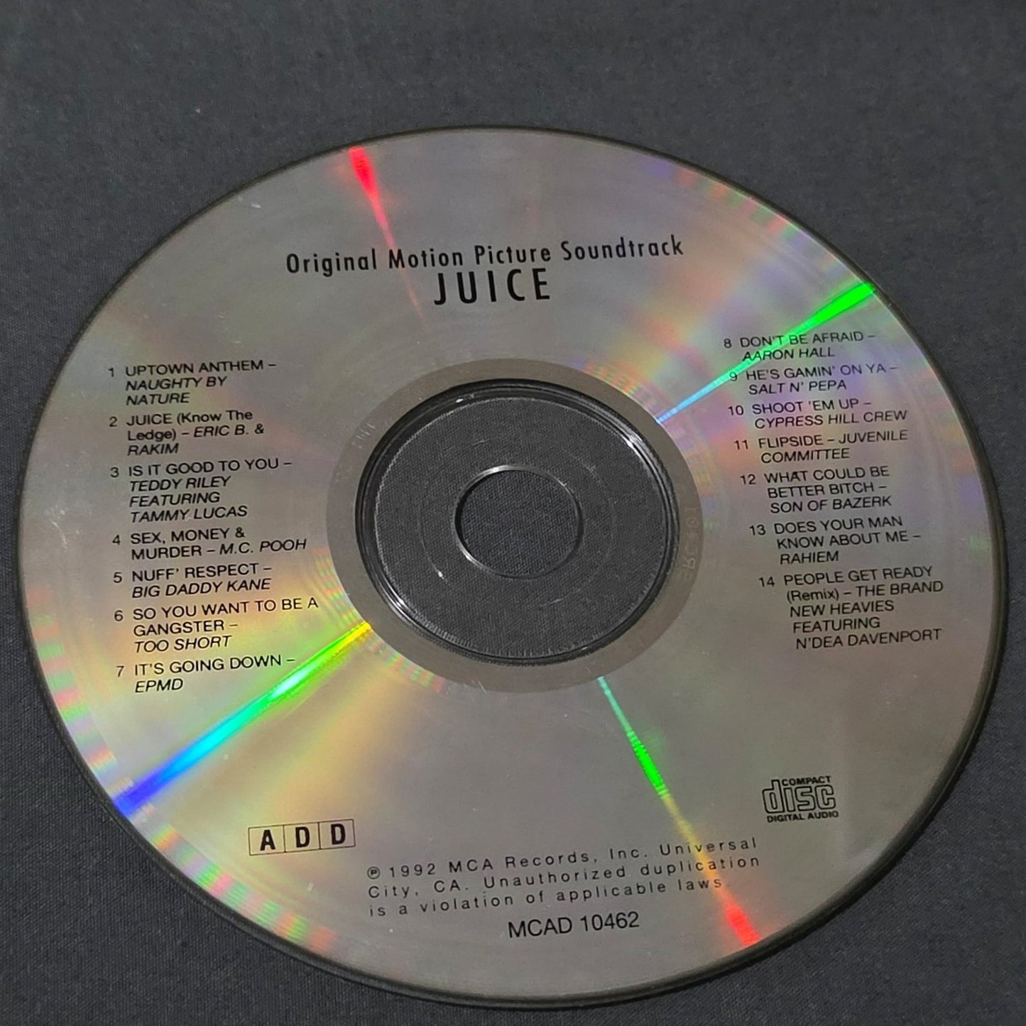 Vtg JUICE Soundtrack & Movie CD & DVD Bundle RAP HIP HOP 2PAC TUPAC
