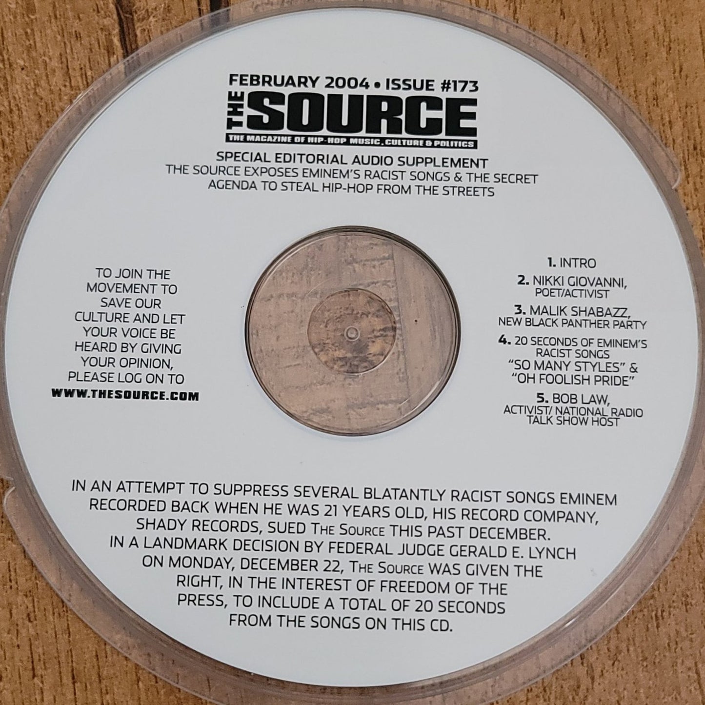 Vtg 2004 The Source February 2004 Issue #173 CD RAP HIP HOP