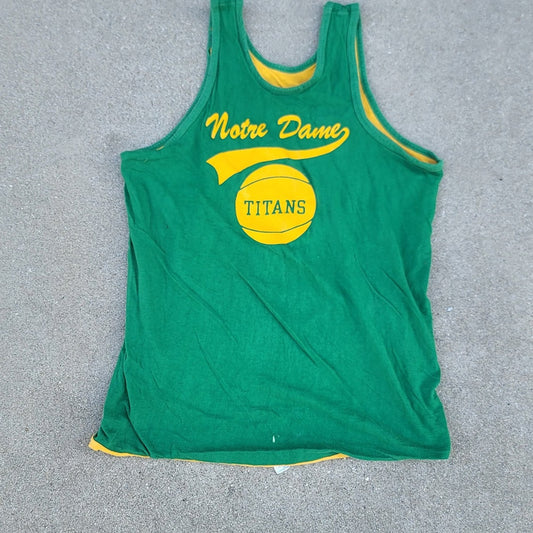 Vtg Champion Notre Dame Titans Reversible Basketball Jersey
