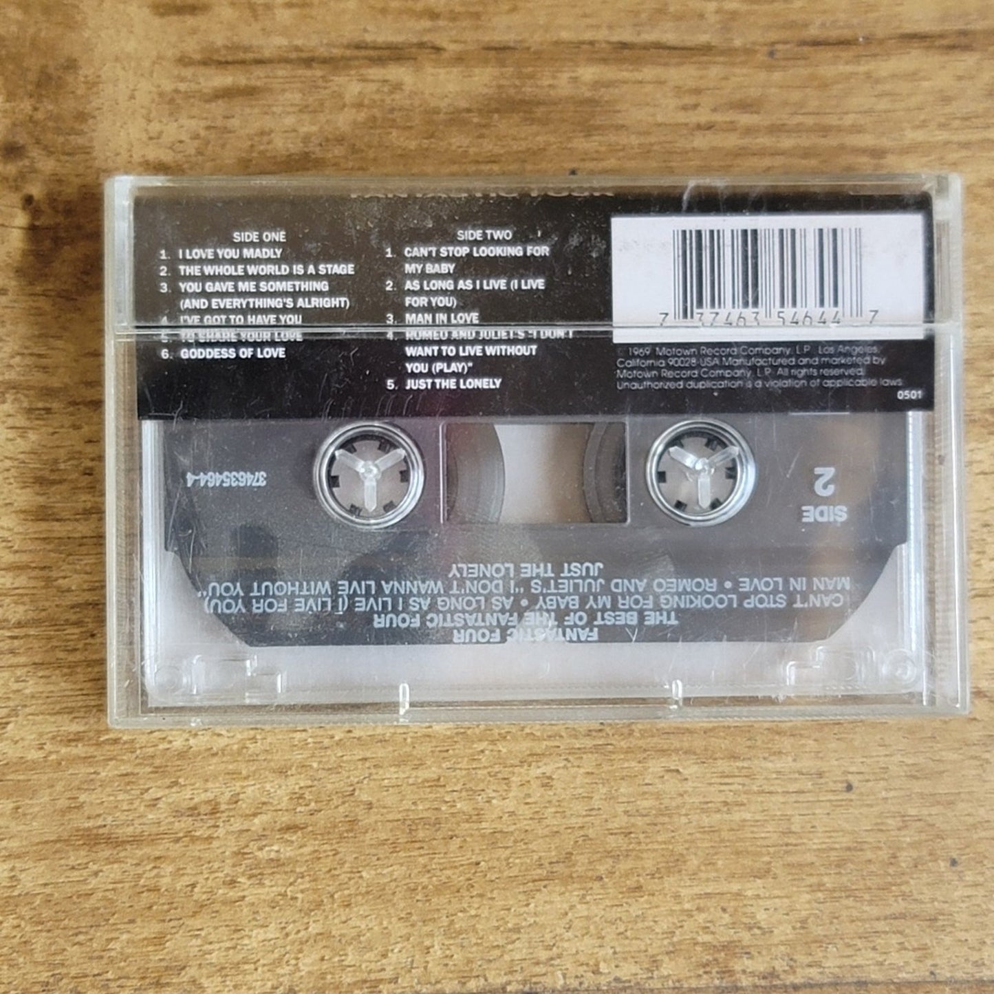 Vtg 1969 Motown Cassette Classic THE BEST OF THE FANTASTIC FOUR Cassette Tape