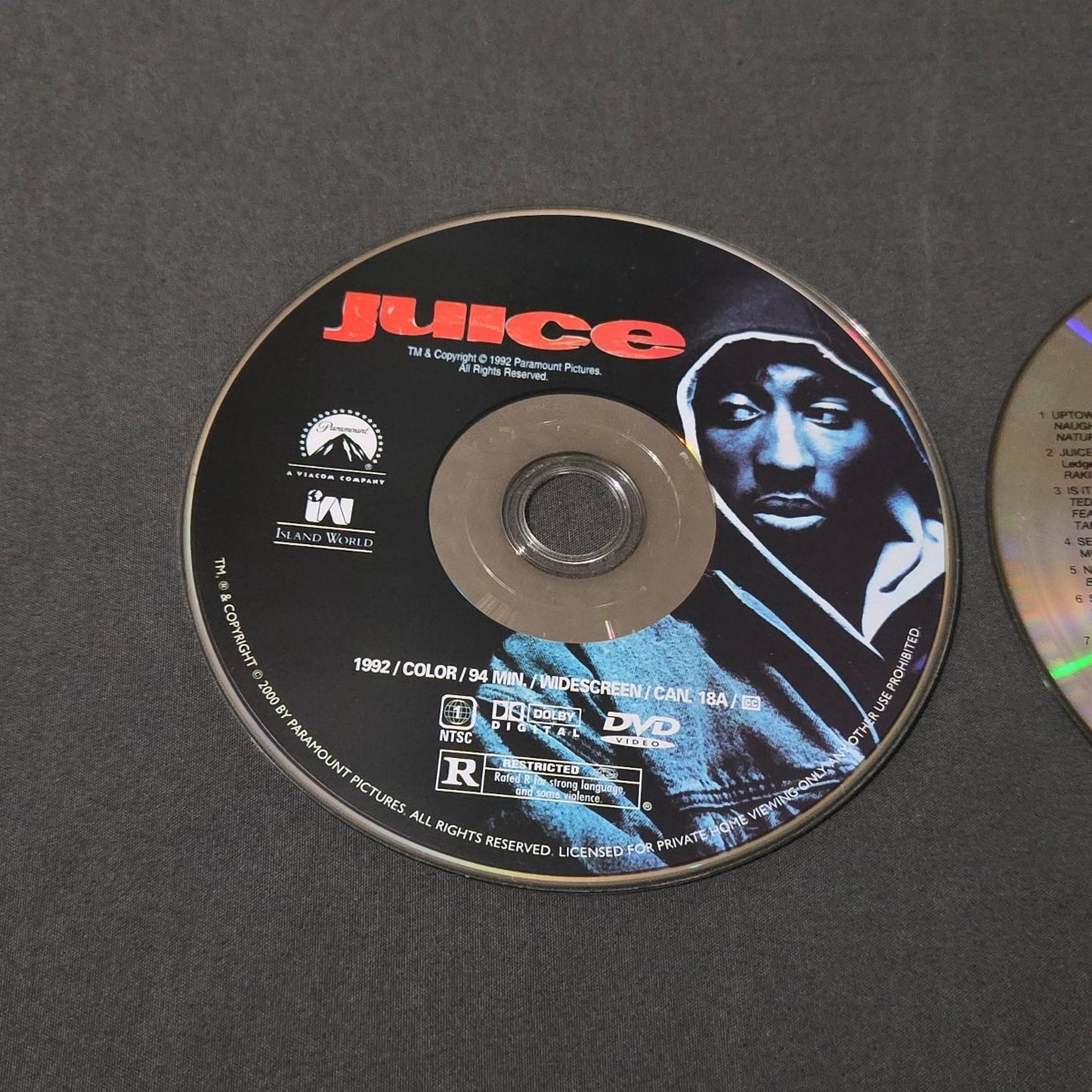 Vtg JUICE Soundtrack & Movie CD & DVD Bundle RAP HIP HOP 2PAC TUPAC