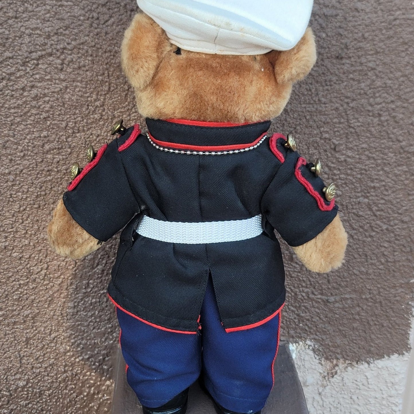 Vtg 12" Marines Corps Uniform Dress Teddy Bear Doll
