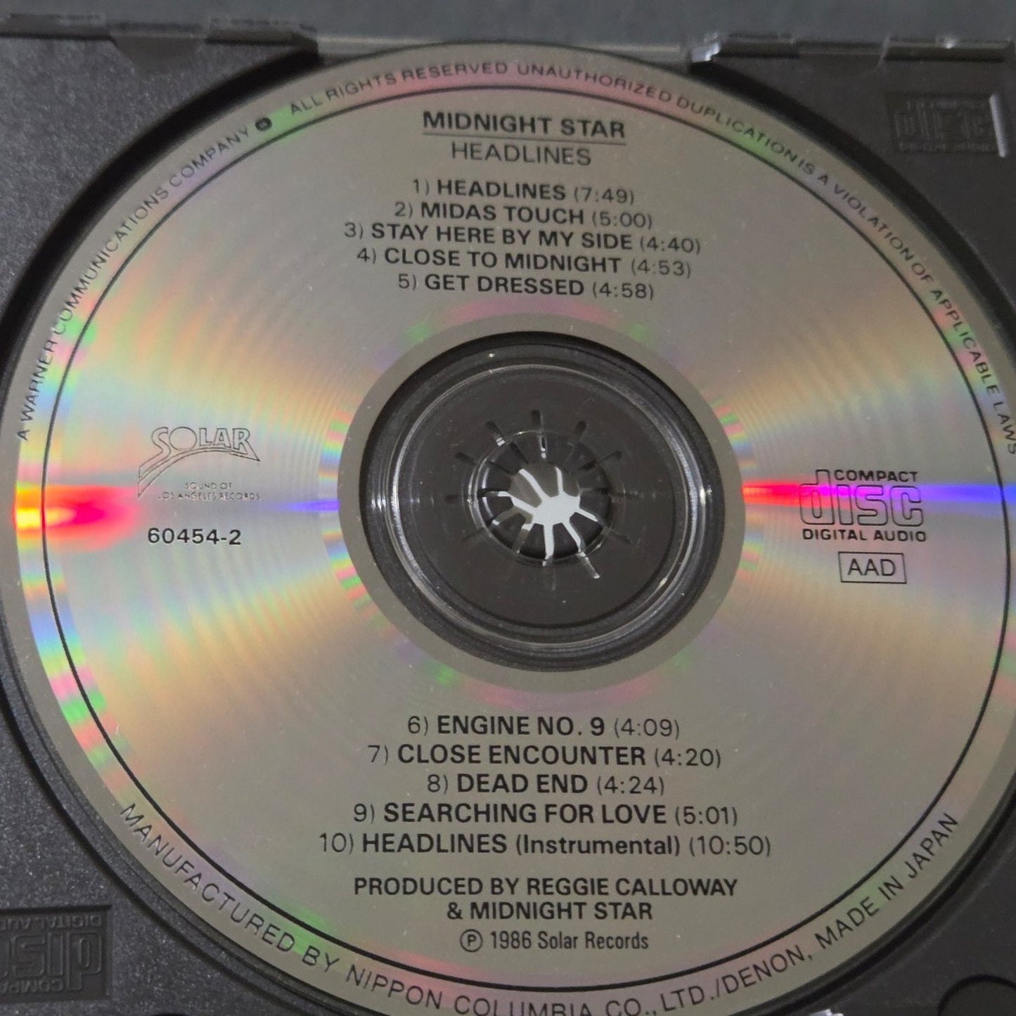 Vtg 1985 Midnight Star HEADLINES CD (JAPAN IMPORT)