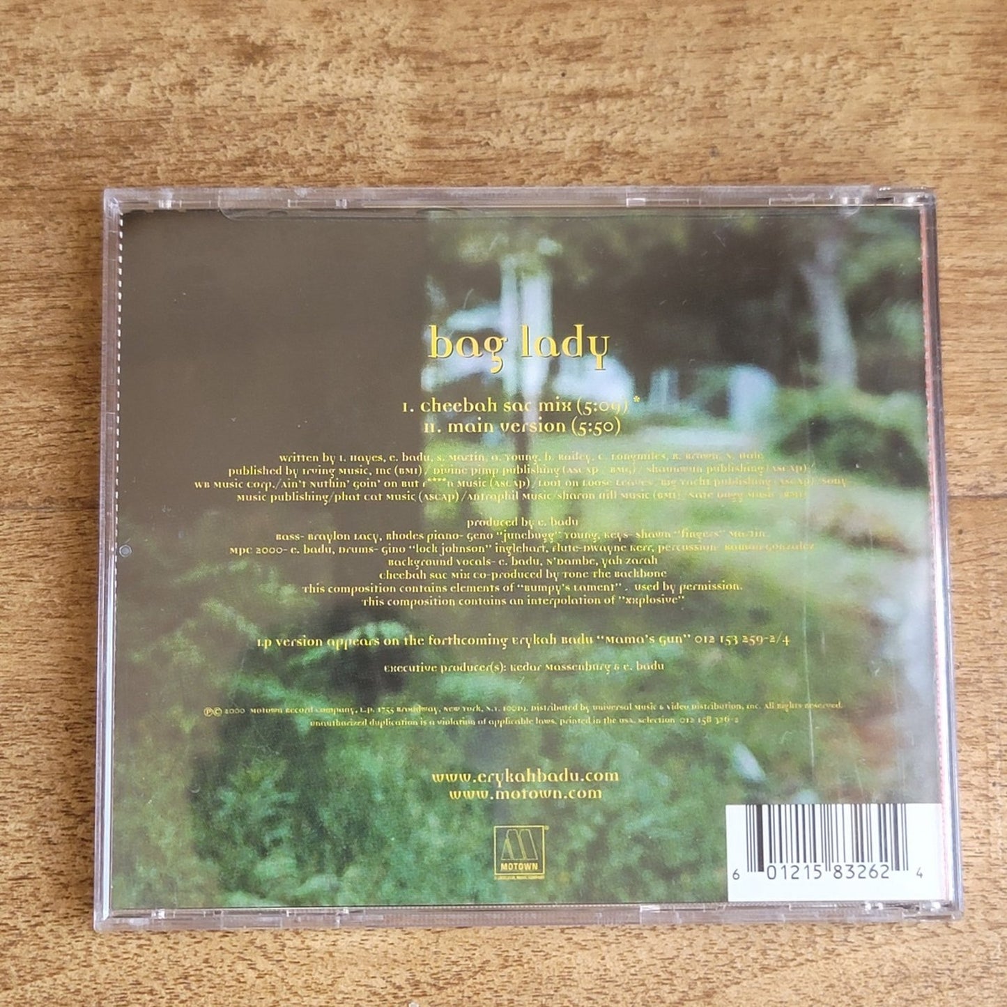 Vtg 2000 Erykah Badu BAG LADY CD Single