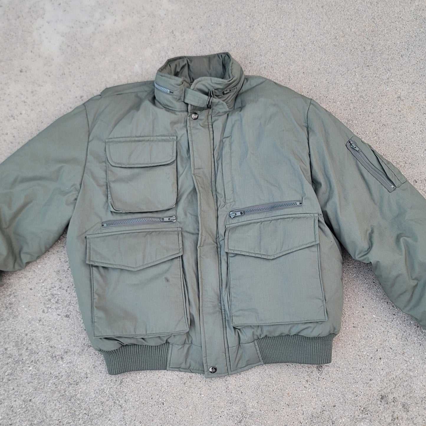 Vtg Camel Aircrews Only Goose down Feathers Aviator Bomber Jacket