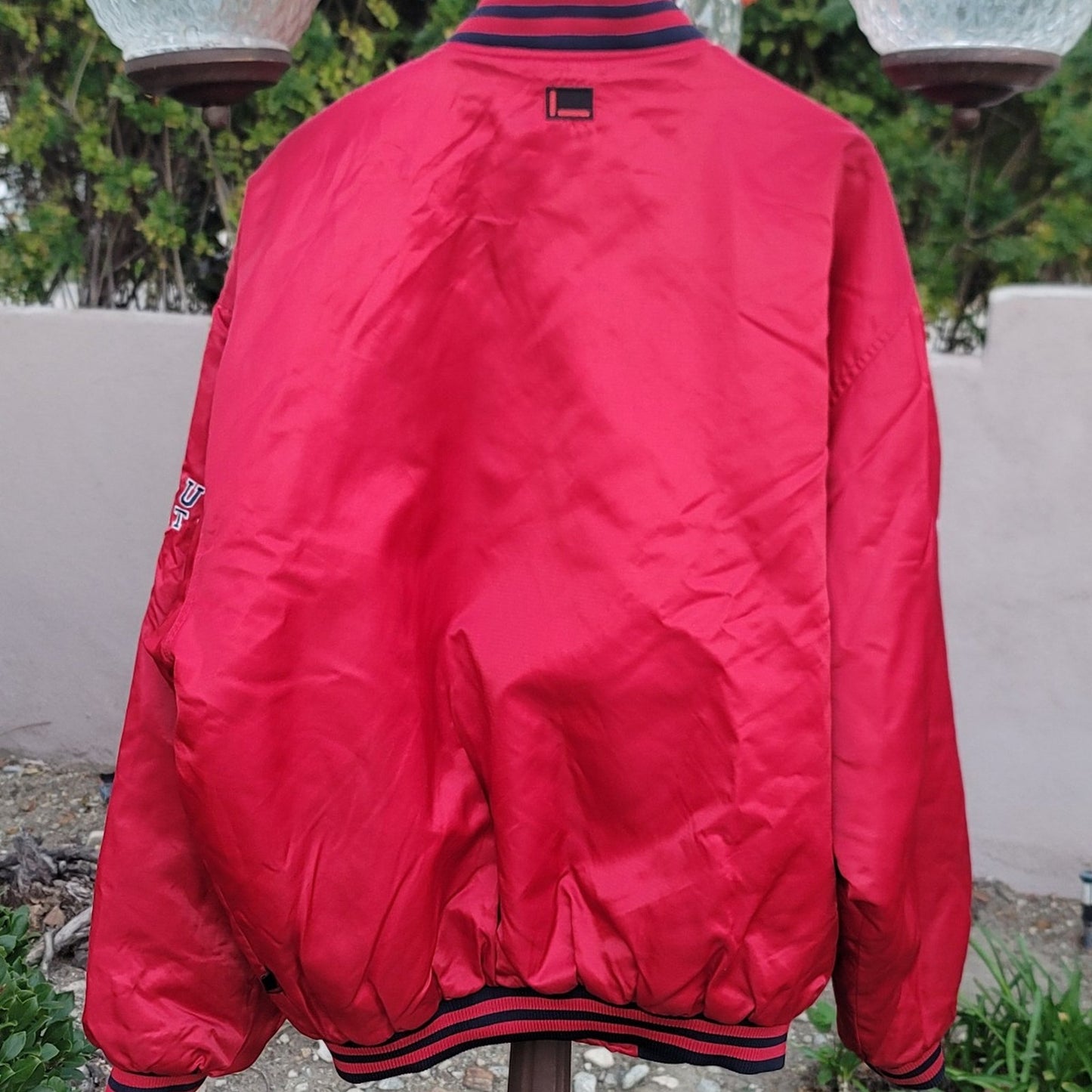 Vtg FUBU Satin Bomber Jacket