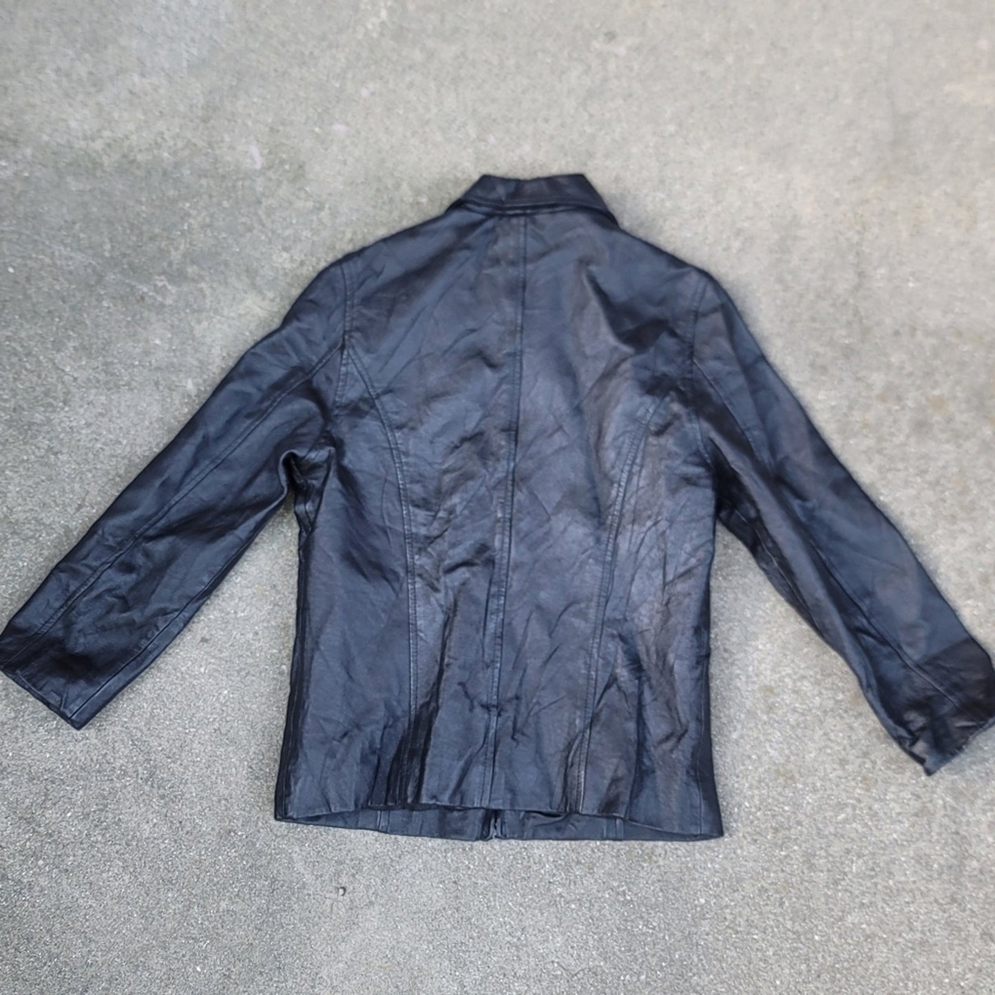 Vtg Wilson's Kids Black Leather Jacket