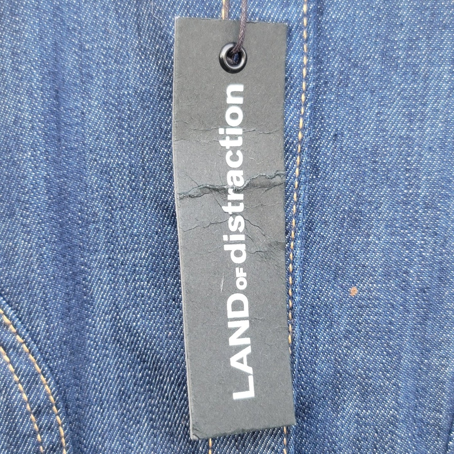 Land Of Distraction 70’s Inspired Denim Flared Utility Jumpsuit