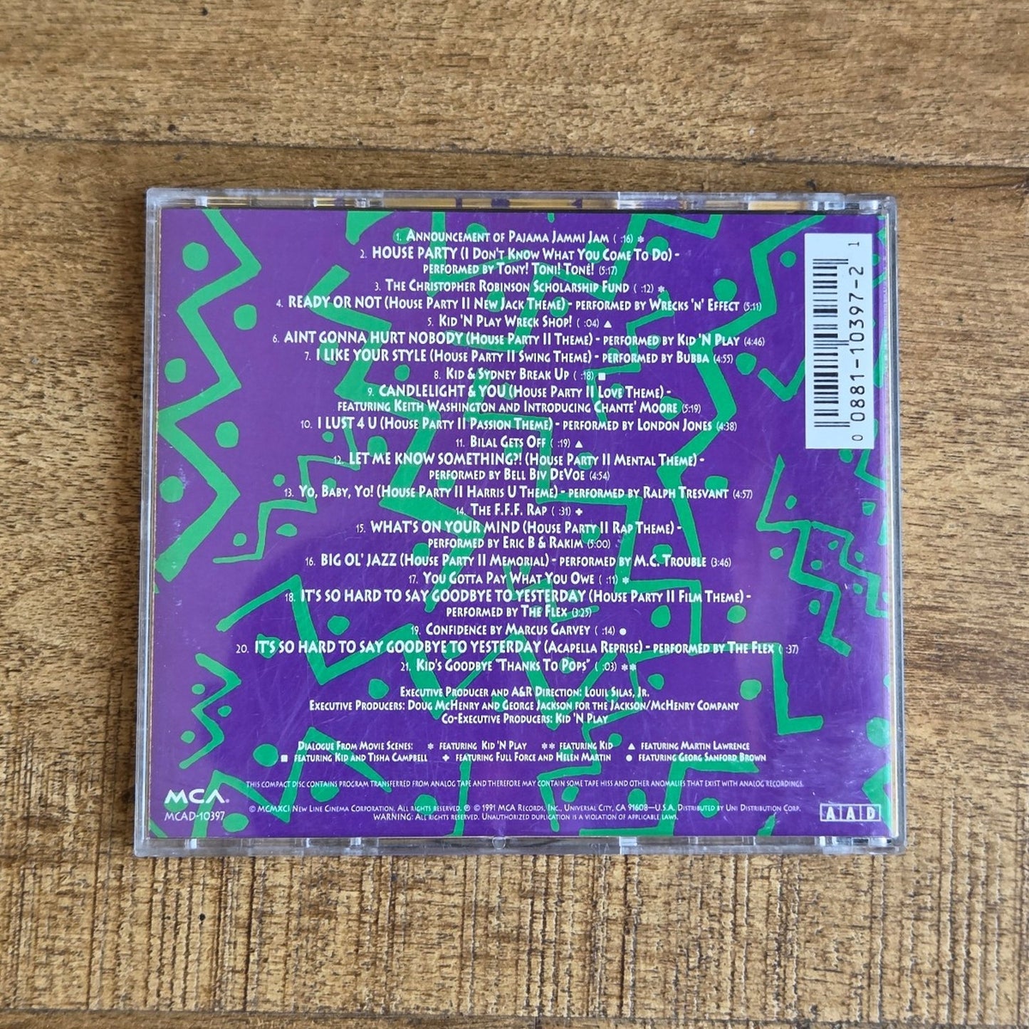Vtg 1991 HOUSE PARTY 2 SOUNDTRACK CD RAP HIP HOP
