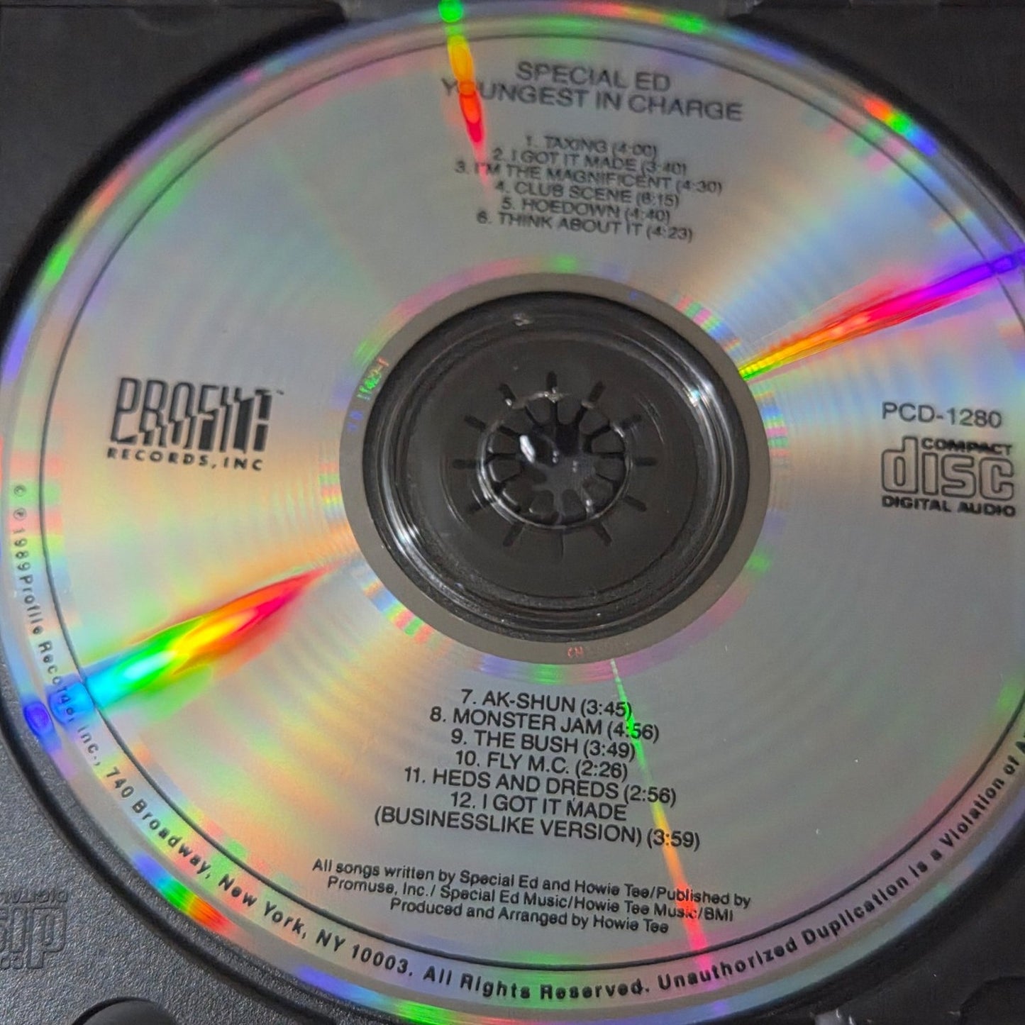 Vtg 1989 Special Ed YOUNGEST IN CHARGE CD RAP HIP HOP