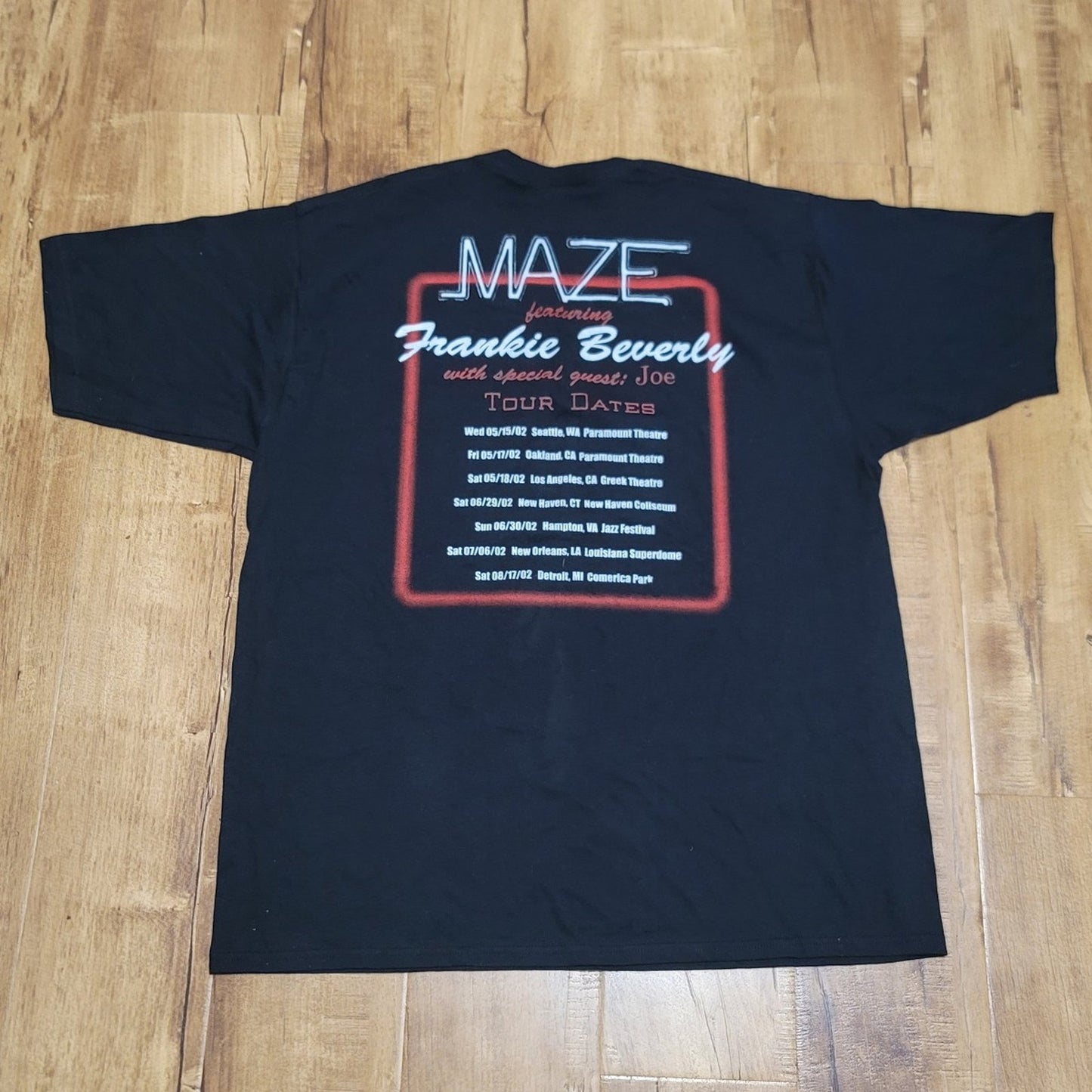 Vtg 2002 Frankie Beverly And Maze With Joe Concert Tour T-shirt