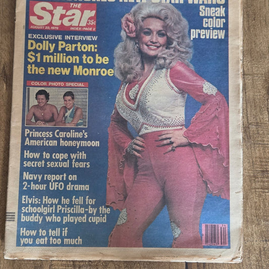 Vtg August 22, 1978 Dolly Parton The Star Magazine