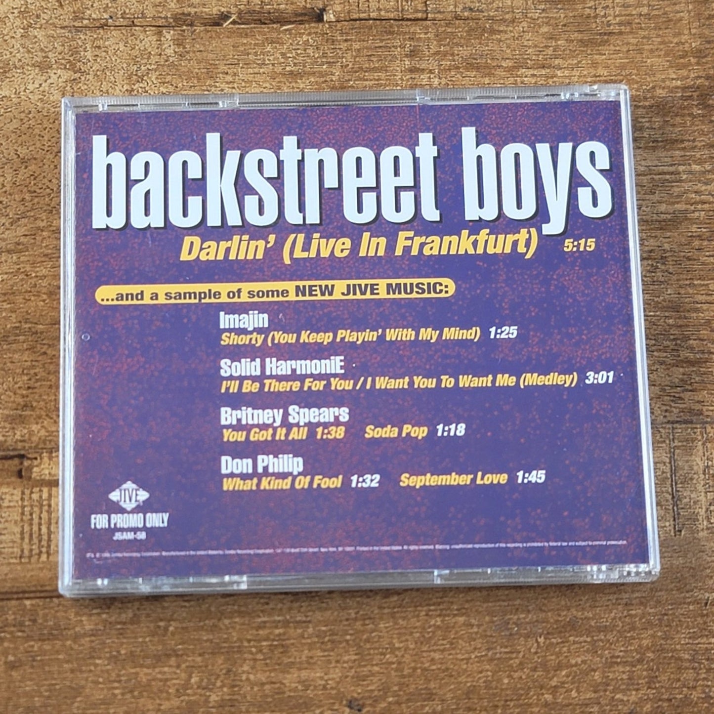 Vtg 1998 Jive Records Bonus CD Sampler featuring Backstreet Boys CD