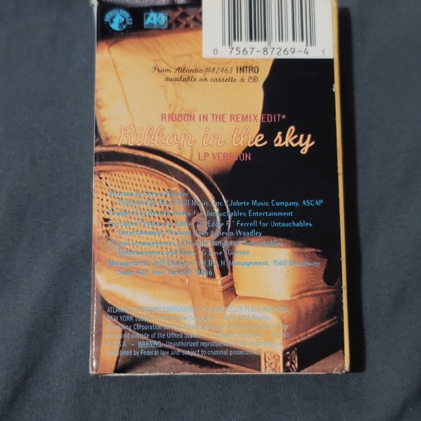 Vtg 1993 Intro RIBBON IN THE SKY Single Cassette Tape