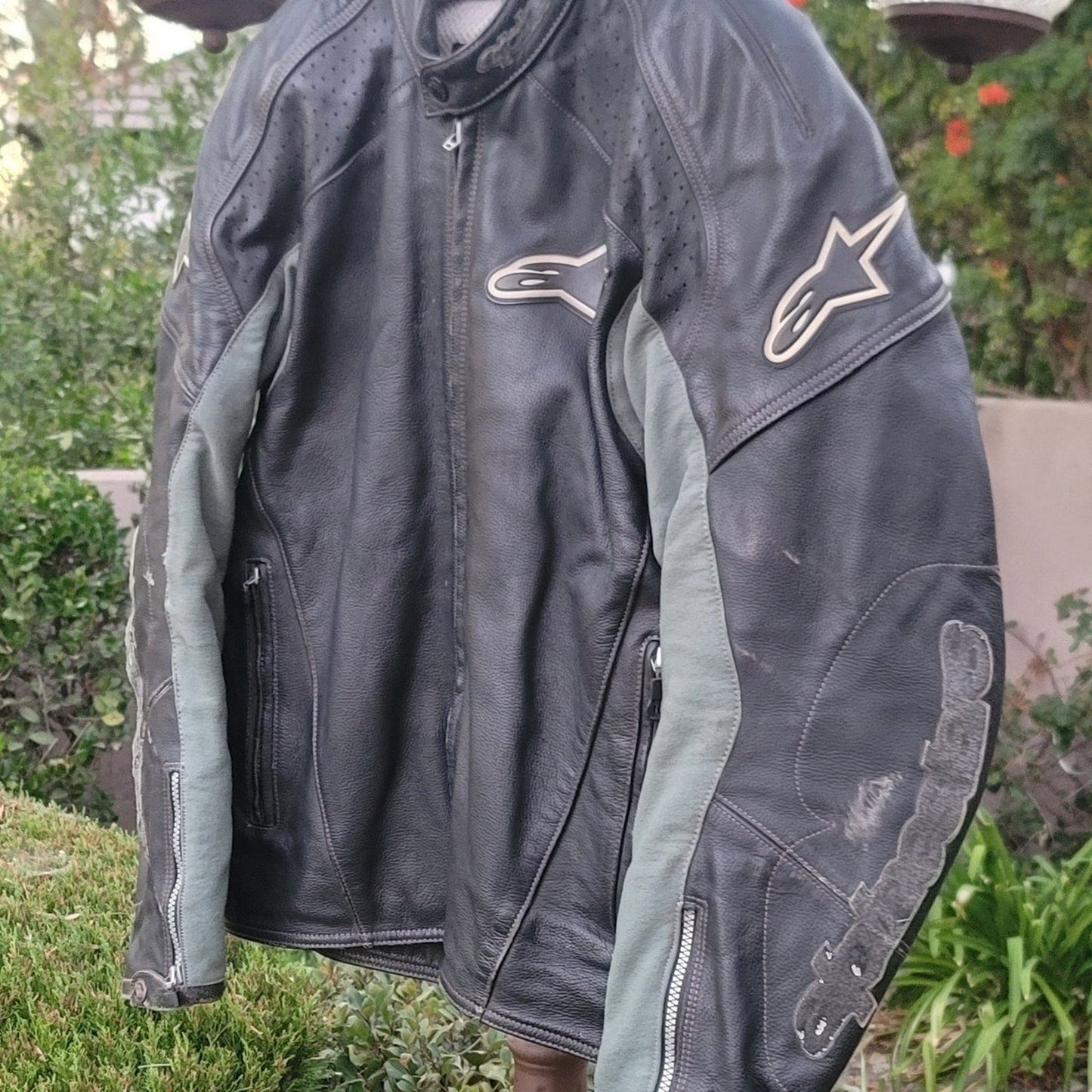 Vtg Alpinestars Padded Protective Motorcycle Leather Jacket