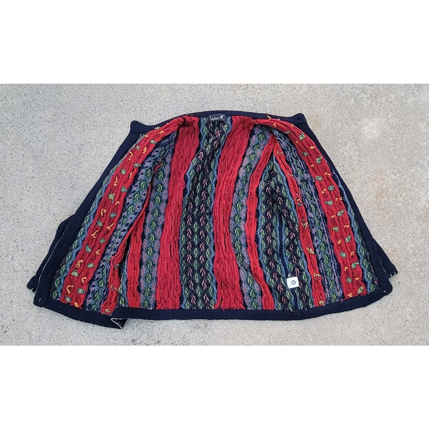 Vtg Tulchan Pure Wool Knit Cardigan Sweater