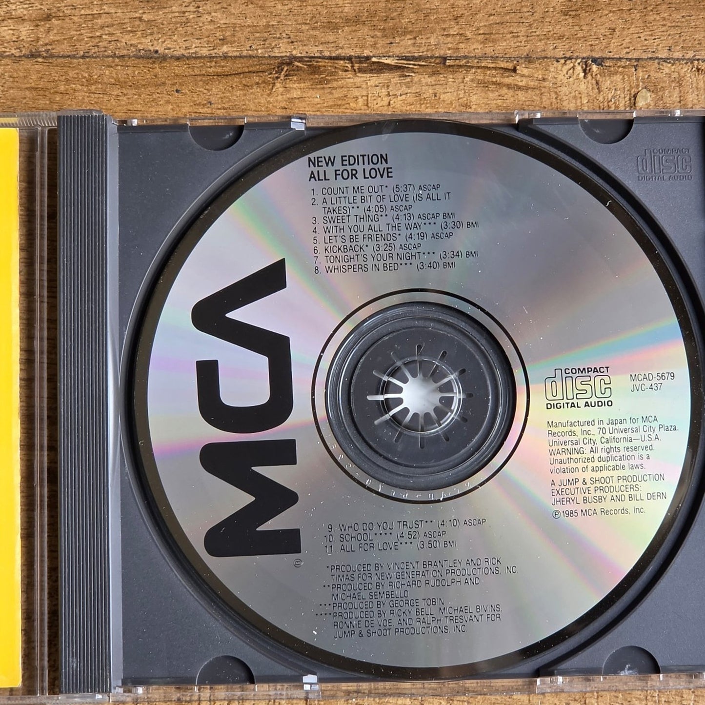 Vtg 1985 New Edition ALL FOR LOVE CD