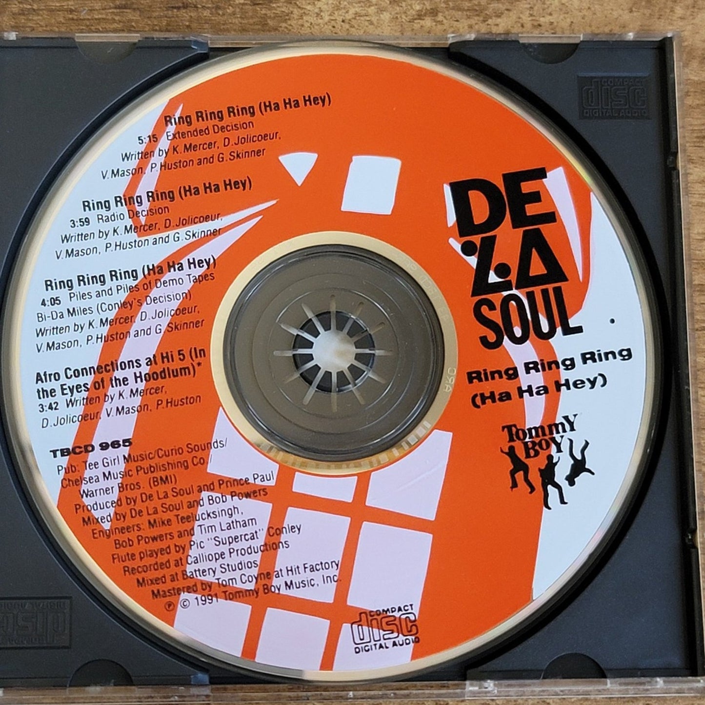 Vtg 1991 De La Soul RING RING RING (HA HA HEY) CD Single
