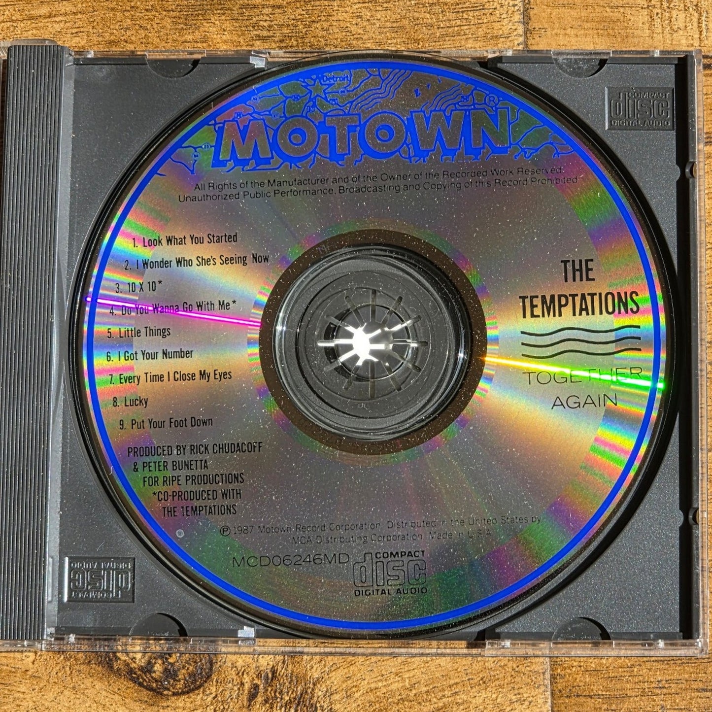 Vtg 1987 The Temptations TOGETHER AGAIN CD