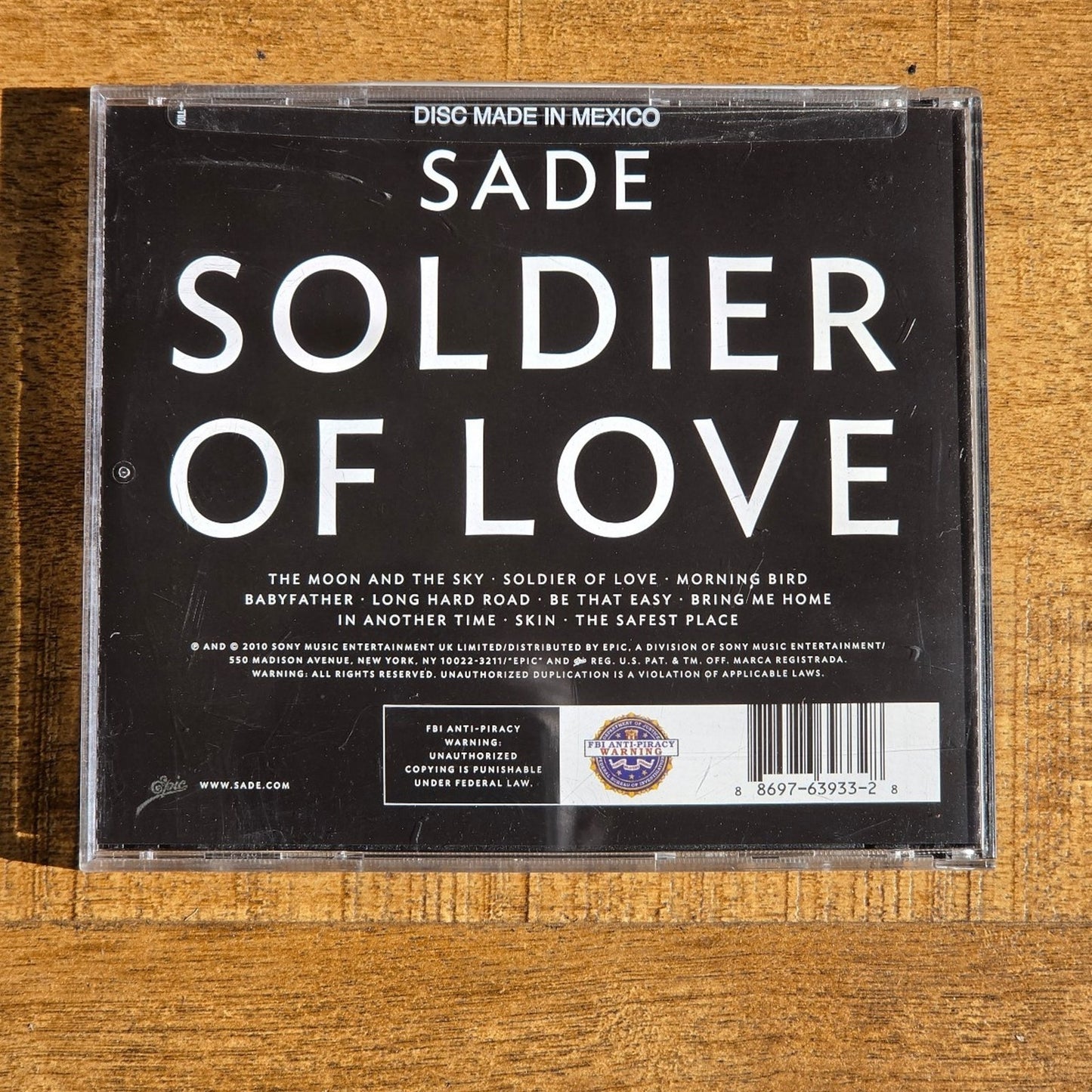 Sade SOLDIER OF LOVE CD