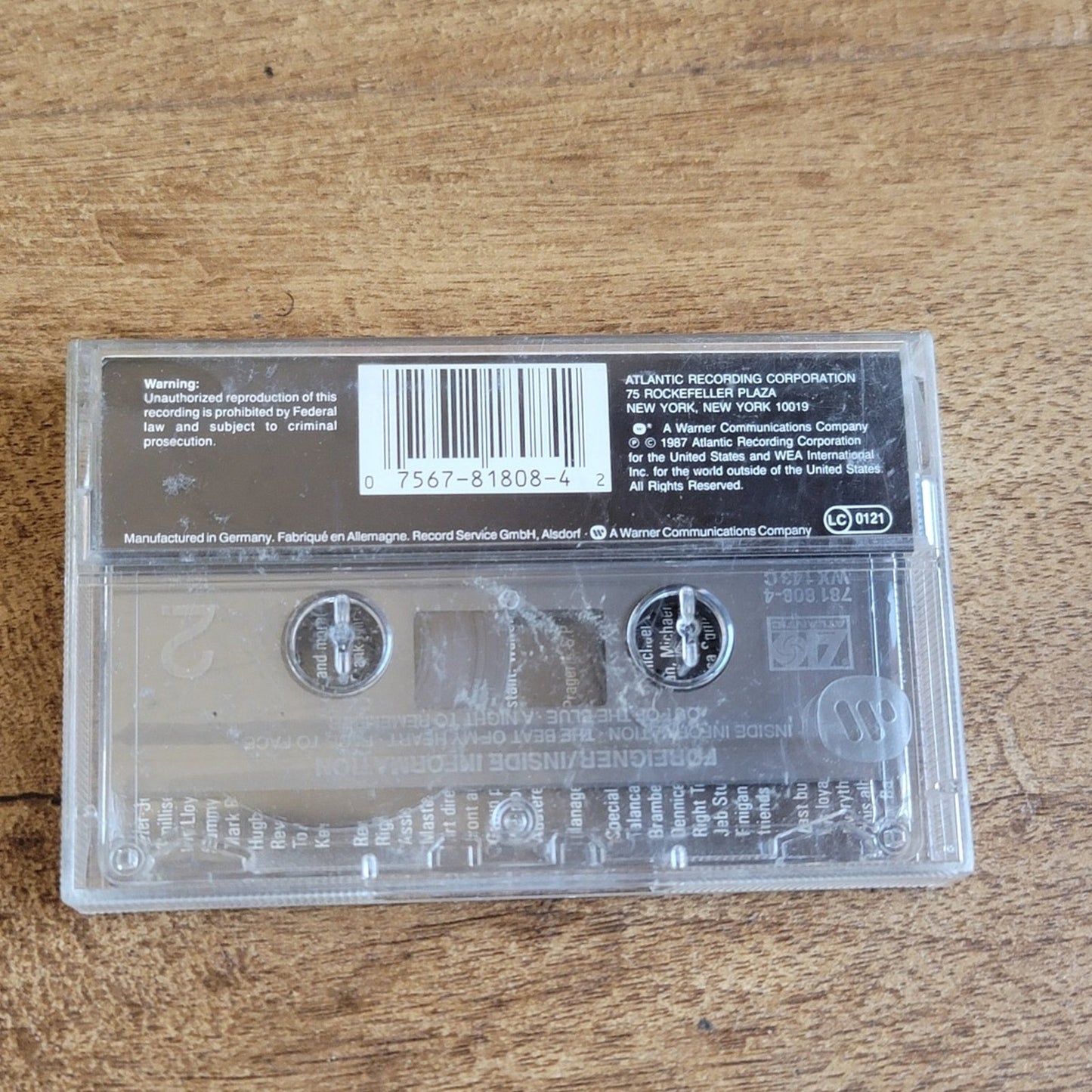 Vtg 1987 Foreigner INSIDE INFORMATION Cassette Tape