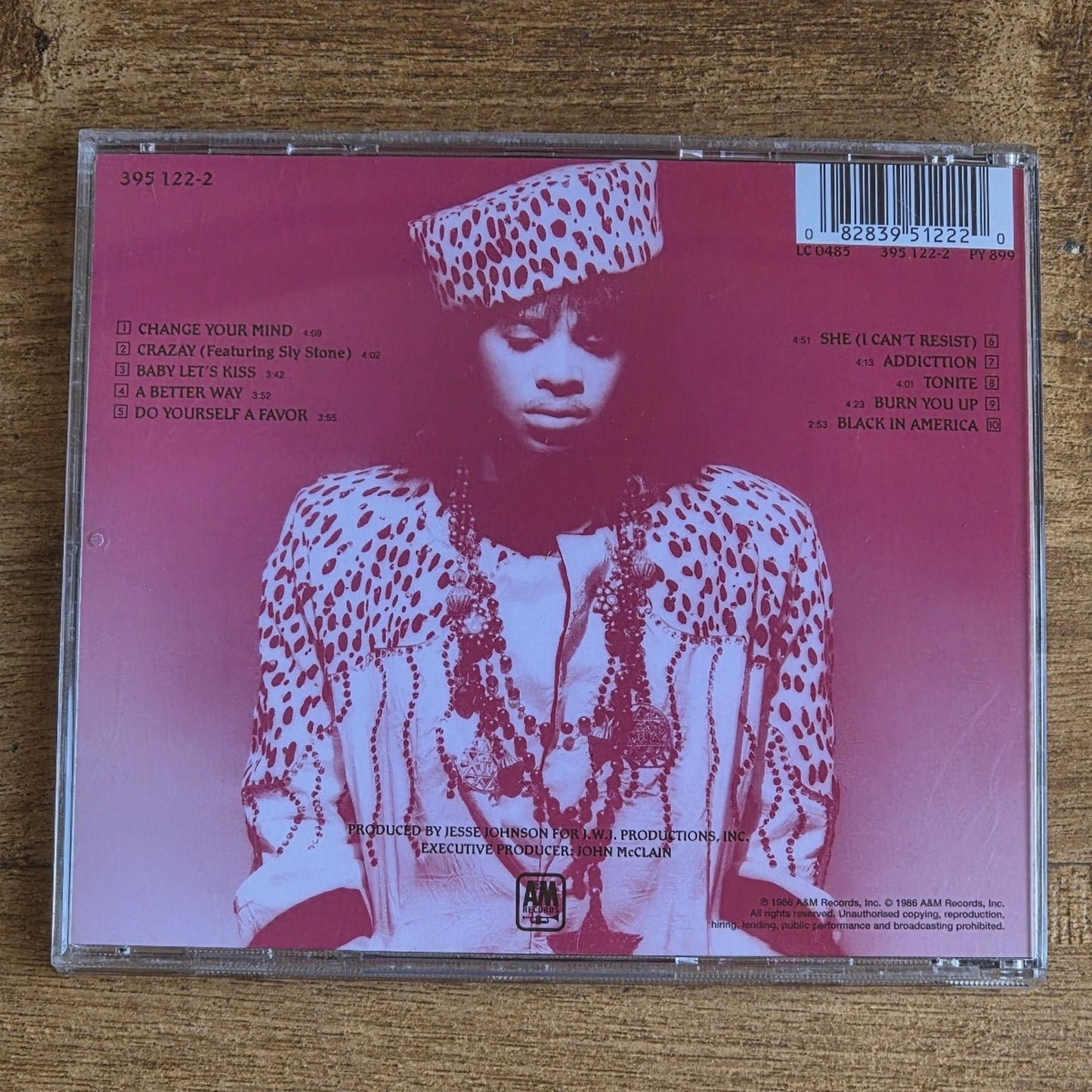 Vtg 1986 Jesse Johnson SHOCKADELICA CD