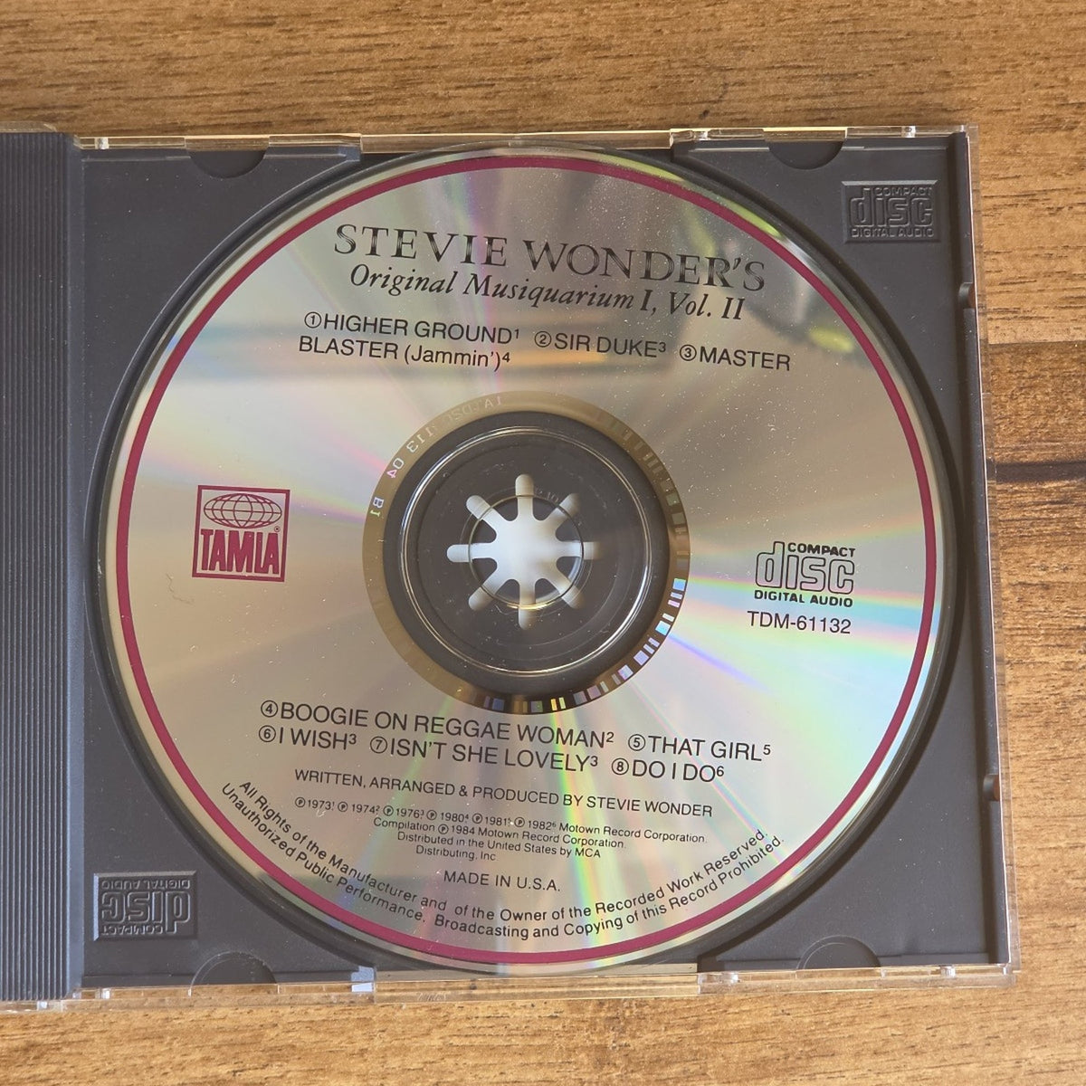 Vtg 1982 Stevie Wonder's Original Musiquarium I, Volume II CD