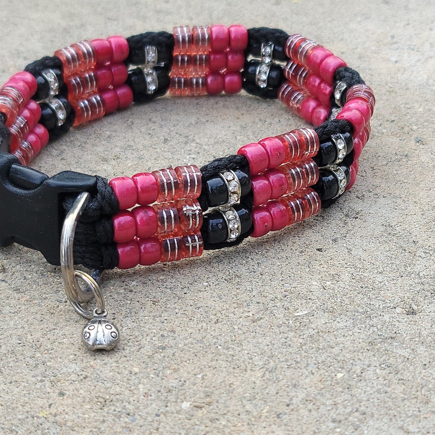 Custom Handmade Beaded Bling Dog Collar