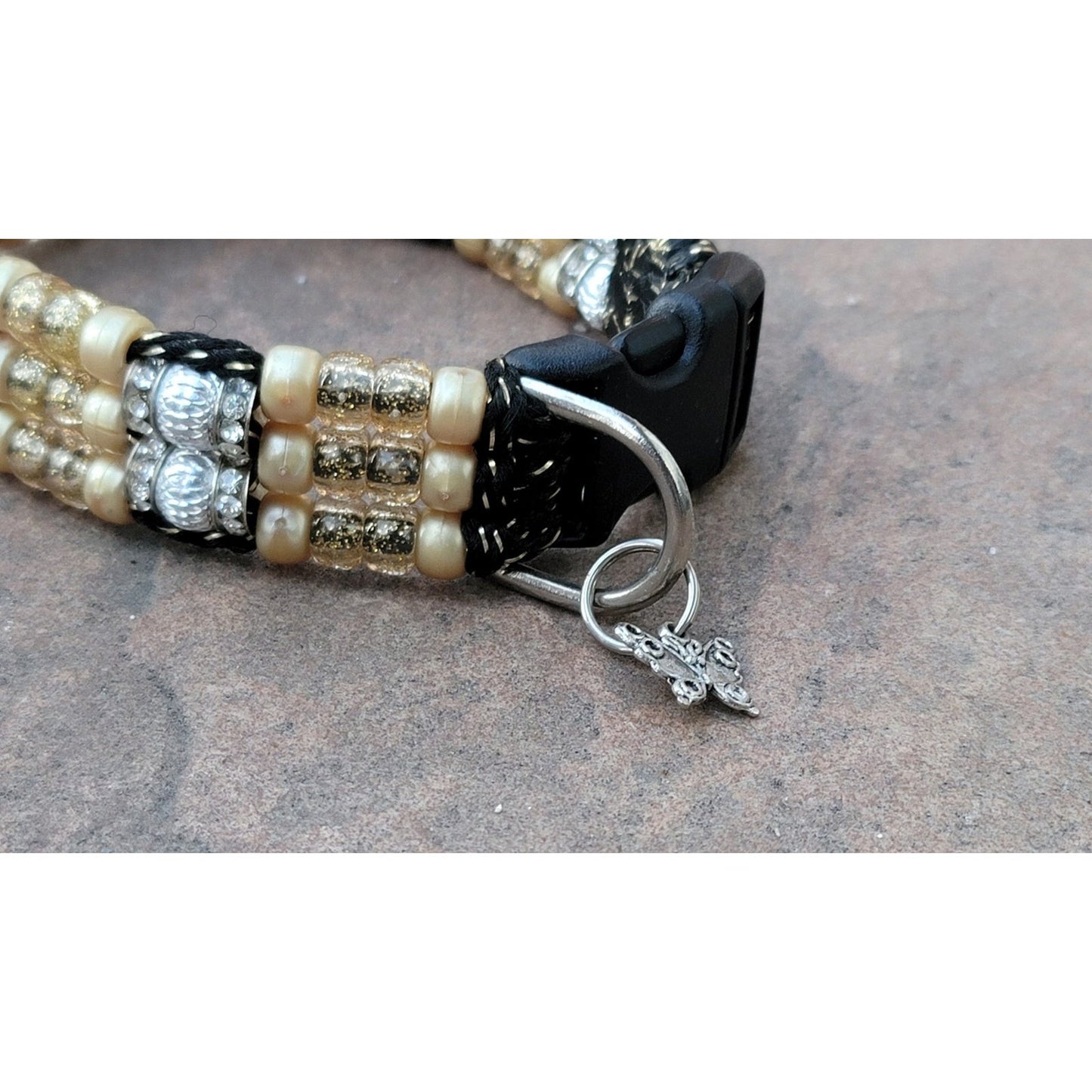 Custom Handmade Beaded Bling Dog Collar