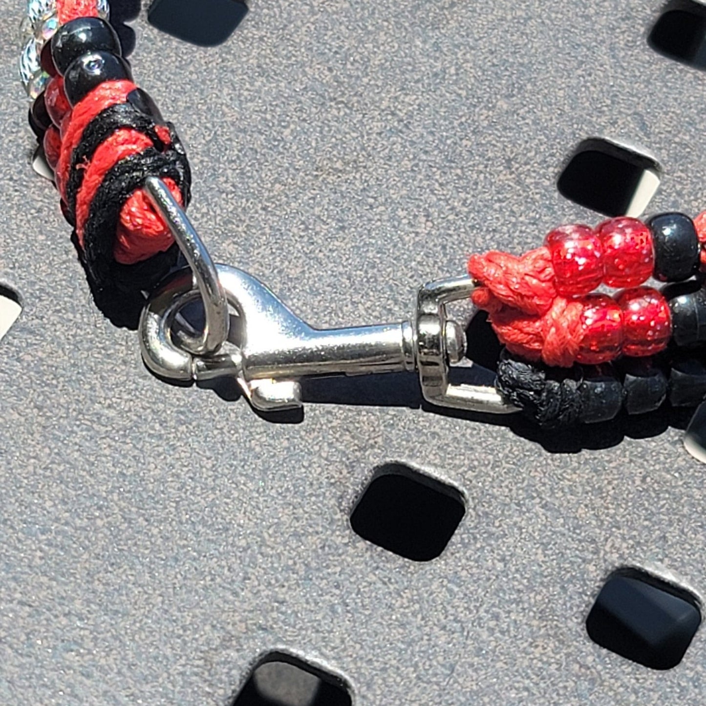 Custom Handmade Beaded Dog Collar Ladybugs
